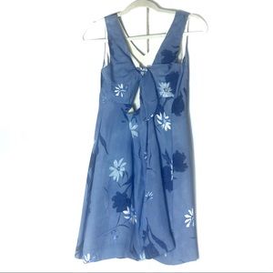 Donne Rocco Floral Blue Mini Dress 6P